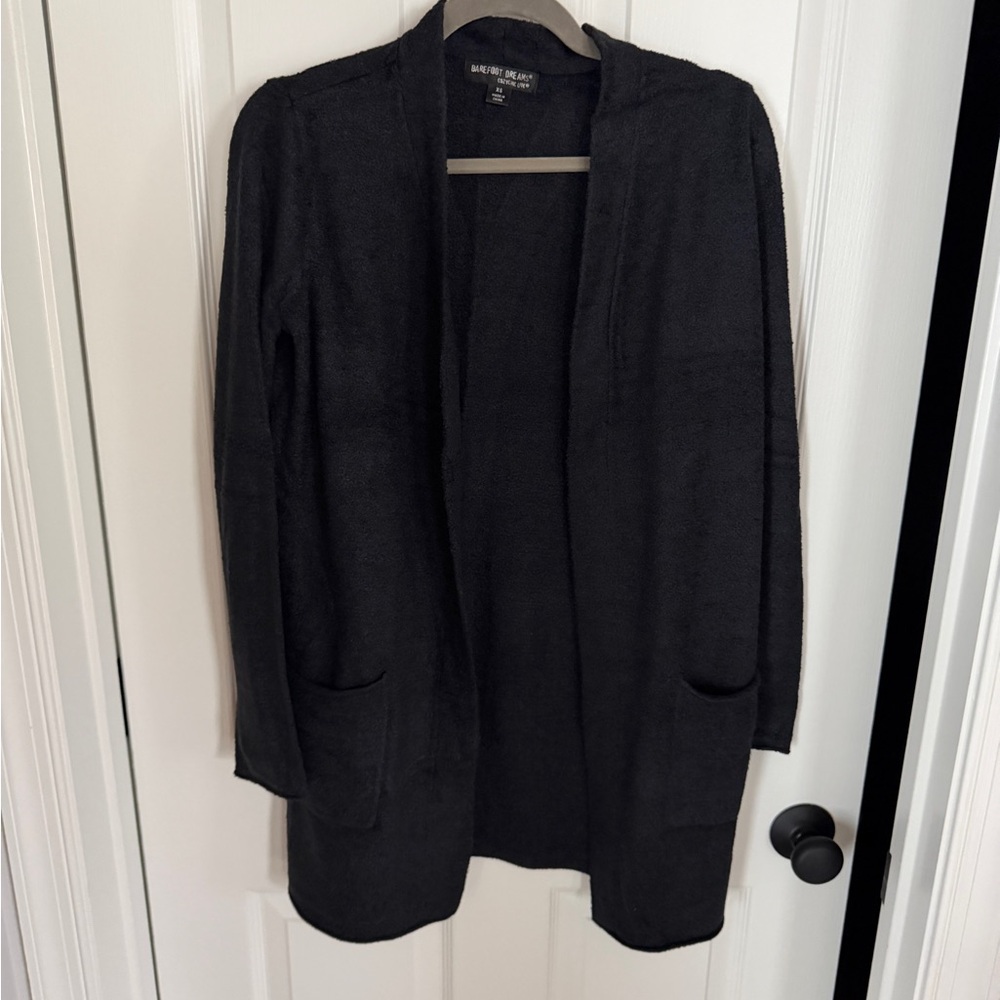 Barefoot Dreams Black Open Front Cardigan